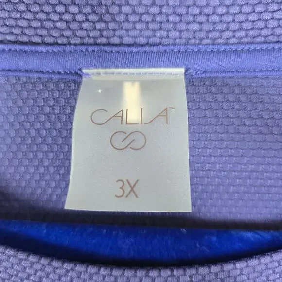 Calia by Carrie Underwood Bubble Mesh Athletic Purple Blue Tank Top Size 3X - Picture 4 of 7